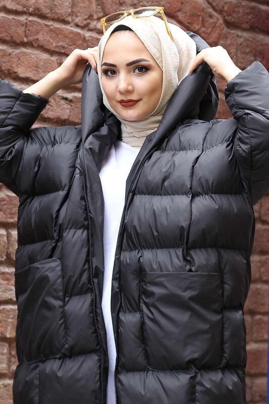 Inflatable Duvet Coat TSD1186 Black - 2