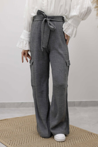 Kargo Cepli Triko Pantolon TSD260124 Füme - 2