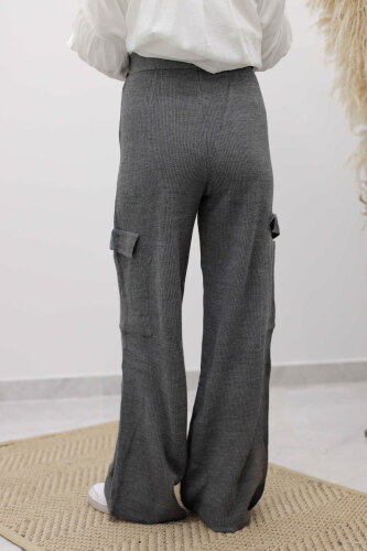 Kargo Cepli Triko Pantolon TSD260124 Füme - 6