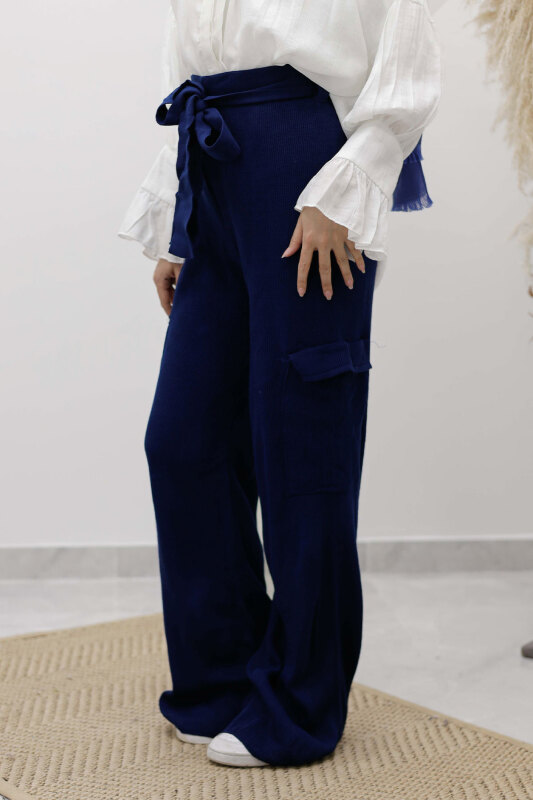 Kargo Cepli Triko Pantolon TSD260124 Lacivert - 4