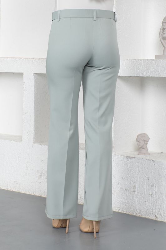 Kemerli Bol Paça Pantolon TSD221110 Mint Yeşili - 5