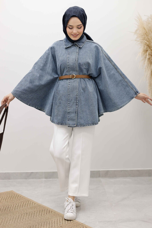 Kemerli Kot Panço TSD250256 Açık Mavi - 4