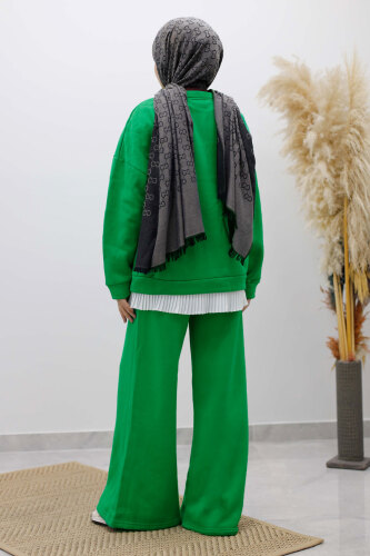 Klasik Şardonlu Eşofman Takım TSD250264 Yeşil - 6