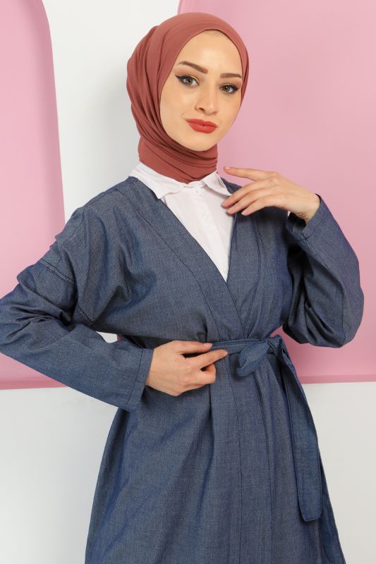 Kot Kimono TSD220342 Açık Mavi - 2