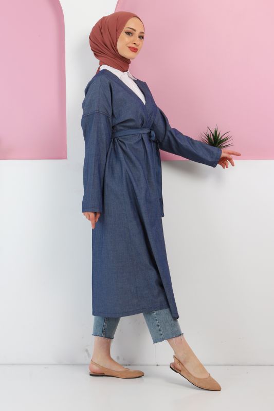 Kot Kimono TSD220342 Açık Mavi - 3