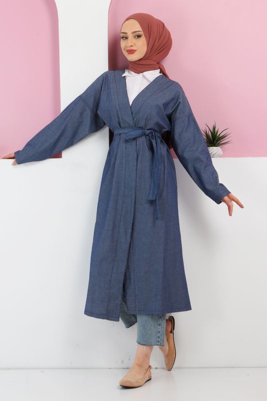 Kot Kimono TSD220342 Açık Mavi - 4