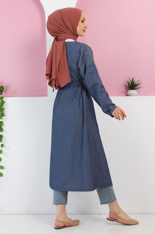 Kot Kimono TSD220342 Açık Mavi - 5