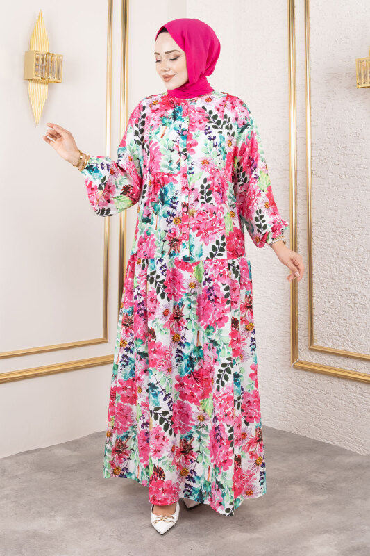 Lamia Elbise TSD250211 Fuşya - 3