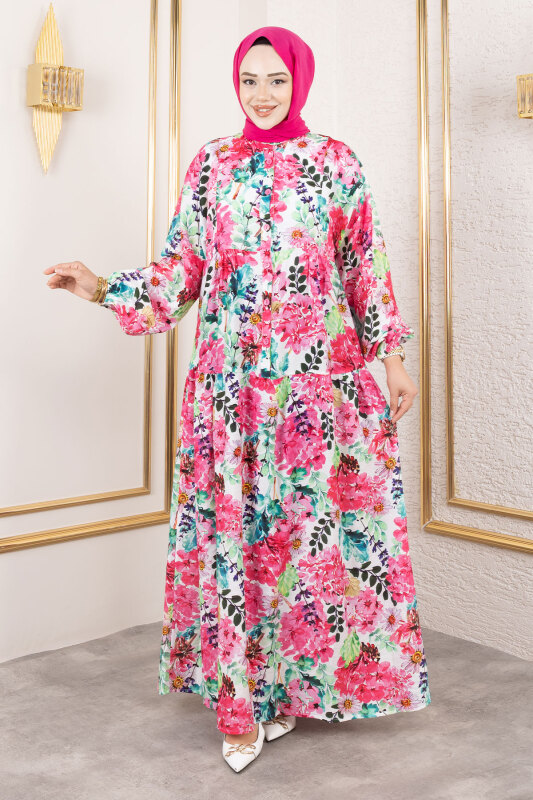 Lamia Elbise TSD250211 Fuşya - 4