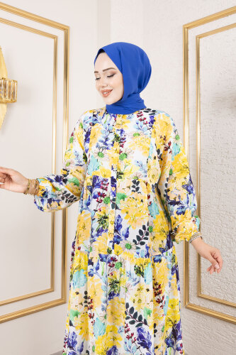 Lamia Elbise TSD250211 Sarı - 2