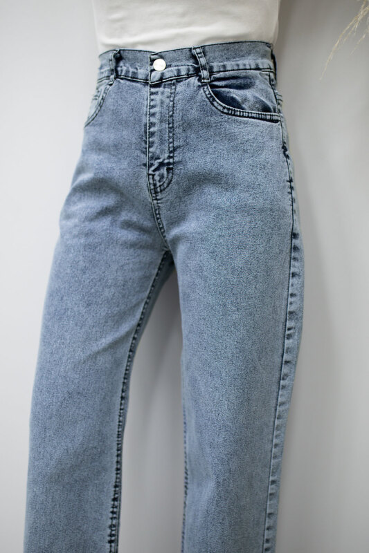 Likralı Cepli Kot Pantolon TSD260177 Açık Mavi - 2