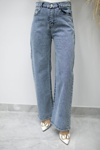 Likralı Cepli Kot Pantolon TSD260177 Açık Mavi - 4