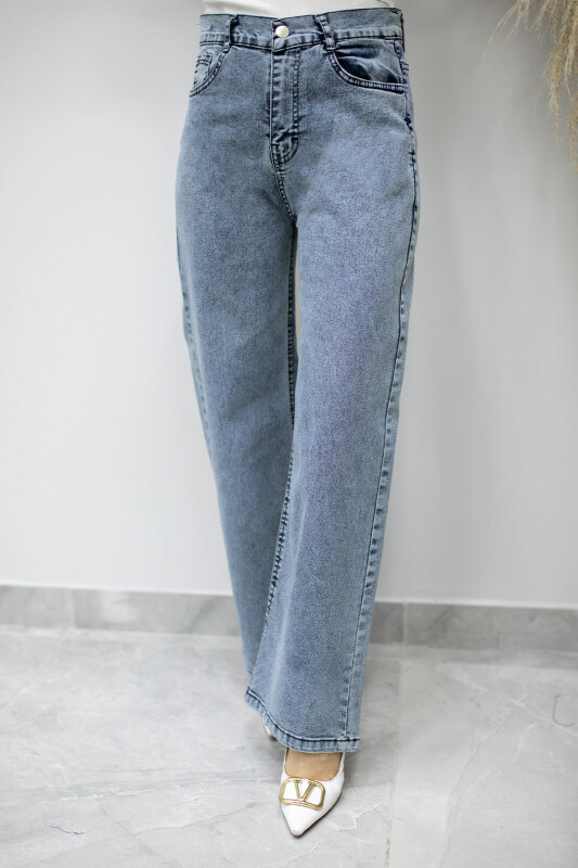 Likralı Cepli Kot Pantolon TSD260177 Açık Mavi - 5