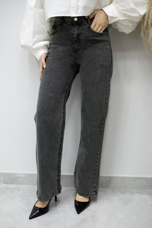 Likralı Cepli Kot Pantolon TSD260177 Antrasit - 1