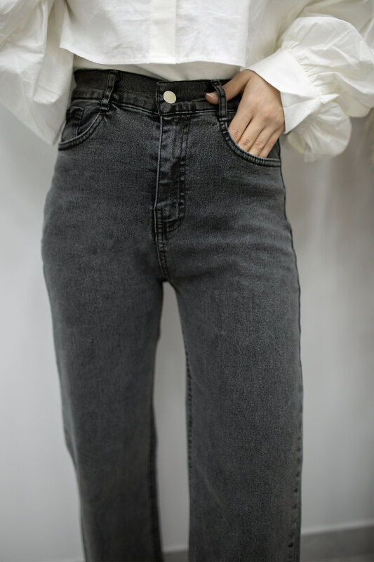 Likralı Cepli Kot Pantolon TSD260177 Antrasit - 2