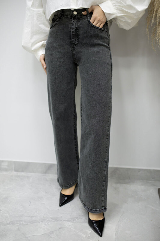 Likralı Cepli Kot Pantolon TSD260177 Antrasit - 3