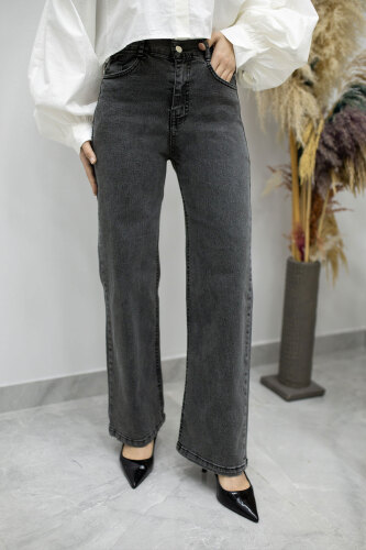 Likralı Cepli Kot Pantolon TSD260177 Antrasit - 4