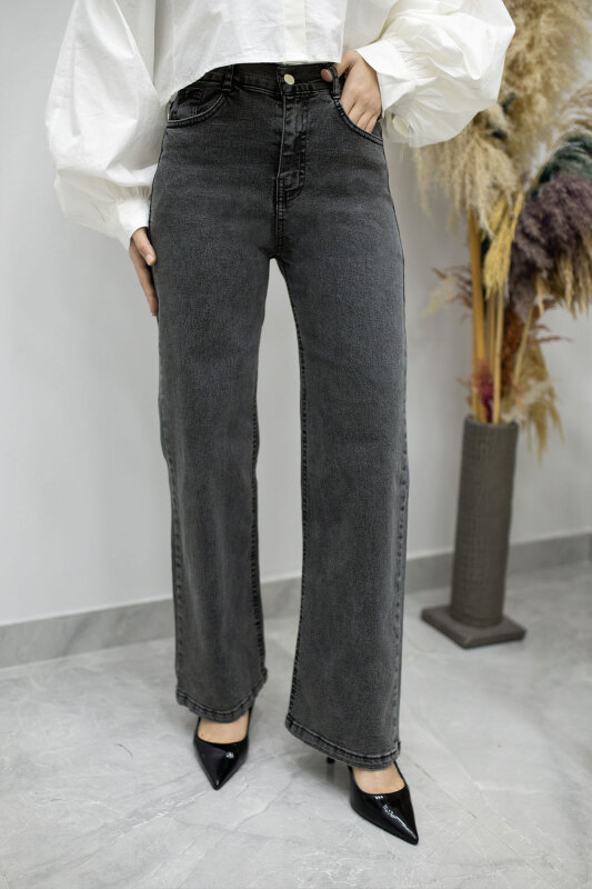 Likralı Cepli Kot Pantolon TSD260177 Antrasit - 4