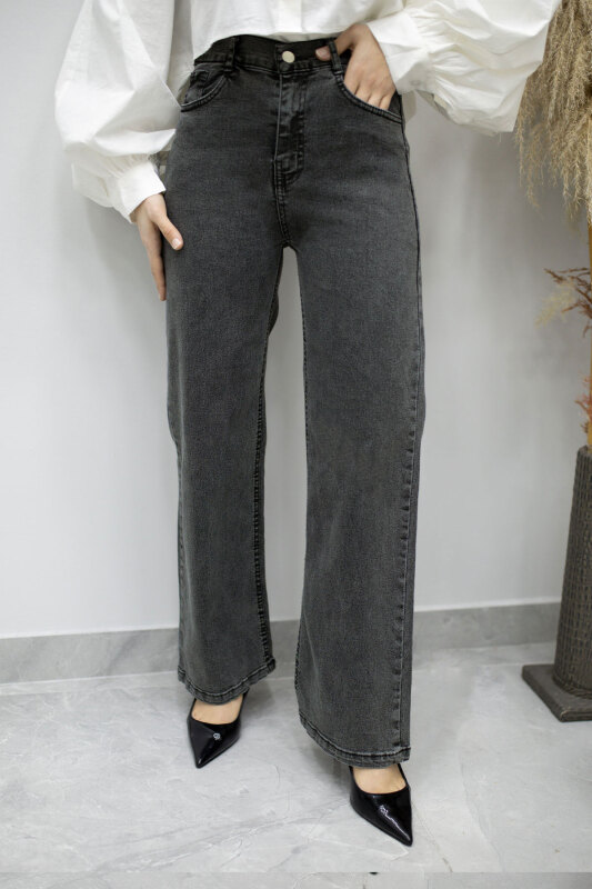 Likralı Cepli Kot Pantolon TSD260177 Antrasit - 5