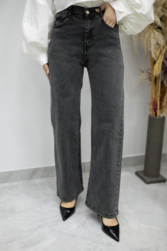 Likralı Cepli Kot Pantolon TSD260177 Antrasit - 6