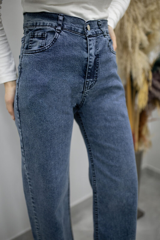 Likralı Cepli Kot Pantolon TSD260177 Mavi - 2