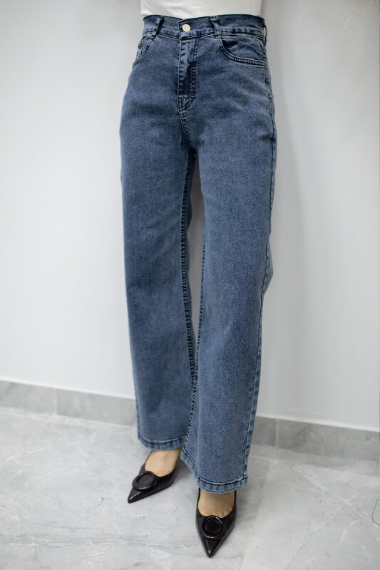 Likralı Cepli Kot Pantolon TSD260177 Mavi - 4