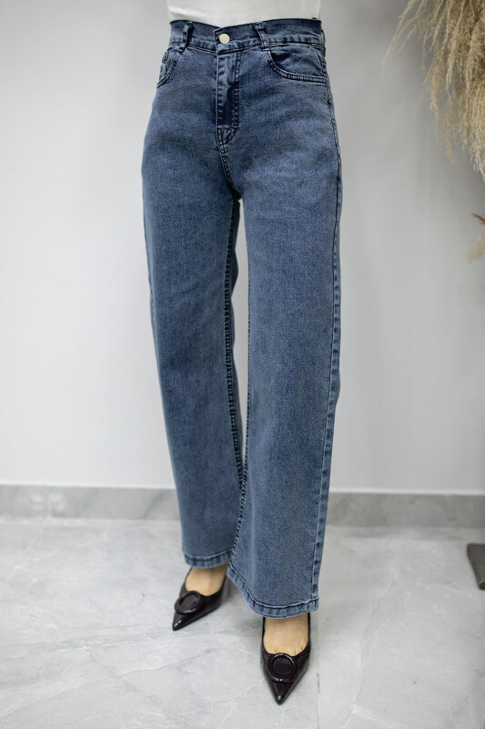 Likralı Cepli Kot Pantolon TSD260177 Mavi - 6