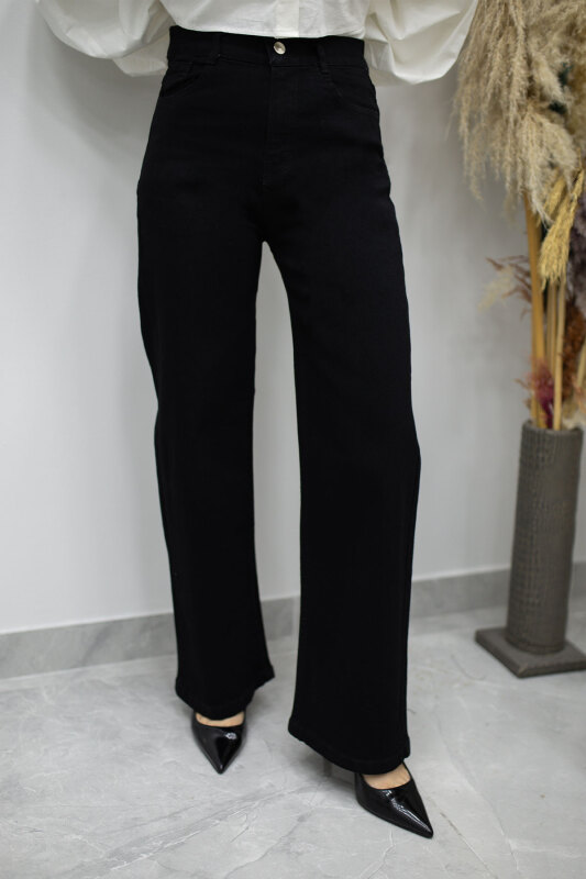 Likralı Cepli Kot Pantolon TSD260177 Siyah - 3