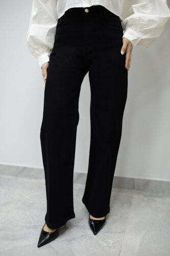 Likralı Cepli Kot Pantolon TSD260177 Siyah - 4