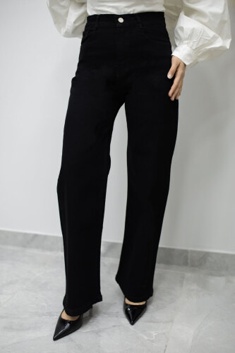 Likralı Cepli Kot Pantolon TSD260177 Siyah - 6