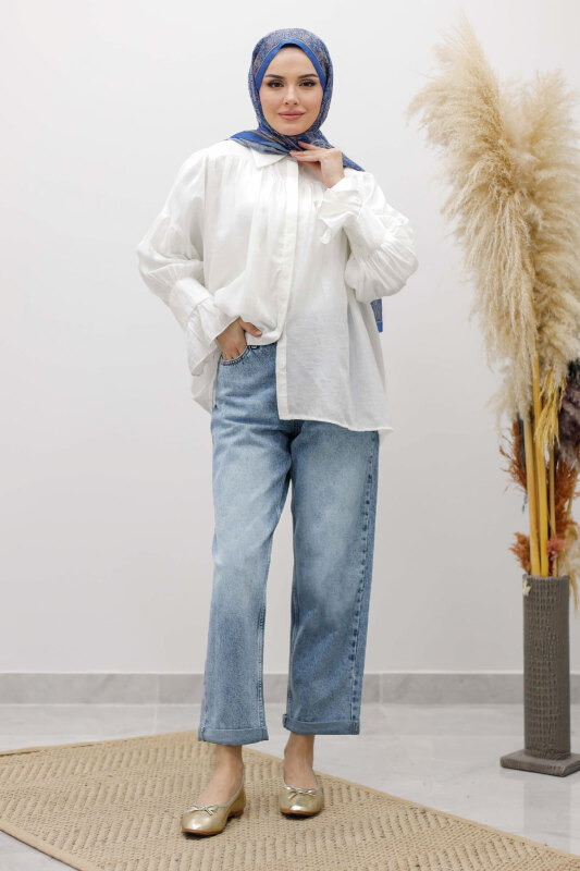 Mom Jean Pantolon TSD260123 Açık Mavi - 5