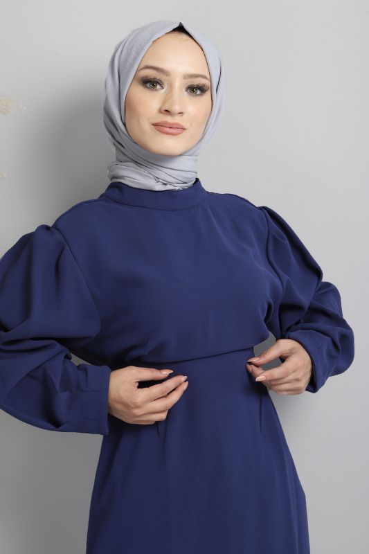 Omuzu Düğmeli Tunik TSD220626 İndigo - 2