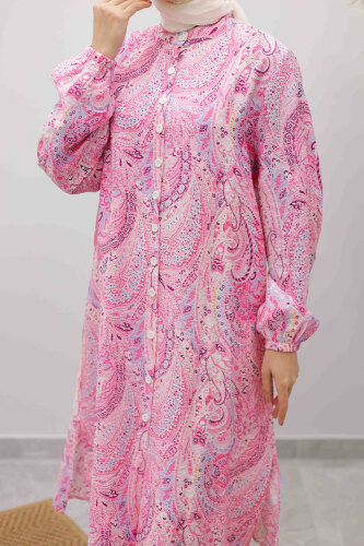 Önden Düğmeli İkili Takım TSD250266 Pembe - 5