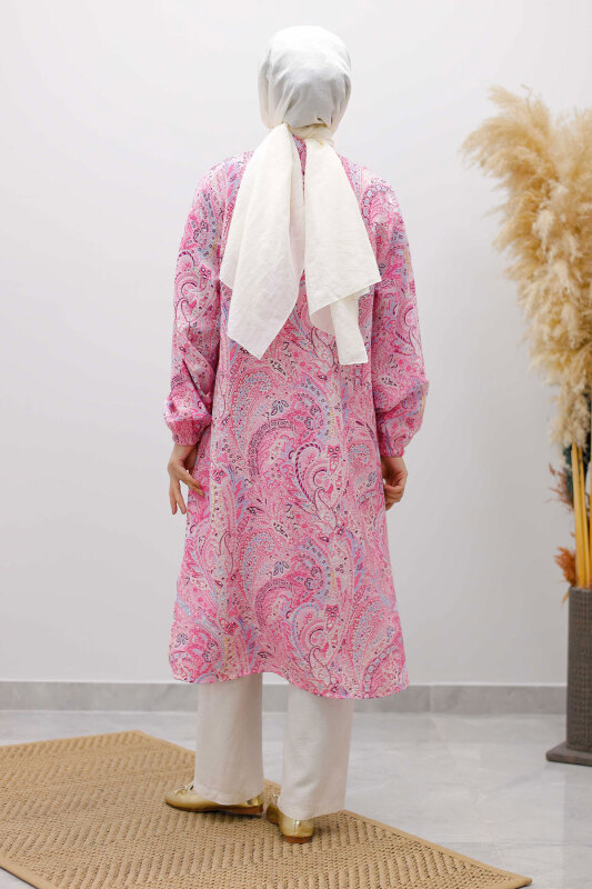 Önden Düğmeli İkili Takım TSD250266 Pembe - 6