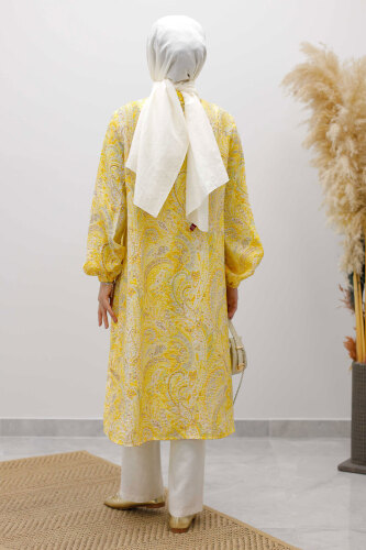 Önden Düğmeli İkili Takım TSD250266 Sarı - 6