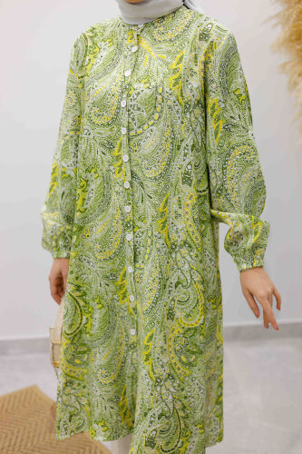 Önden Düğmeli İkili Takım TSD250266 Yeşil - 5