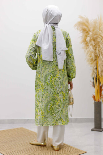 Önden Düğmeli İkili Takım TSD250266 Yeşil - 6