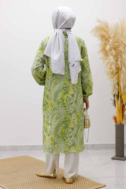 Önden Düğmeli İkili Takım TSD250266 Yeşil - 6