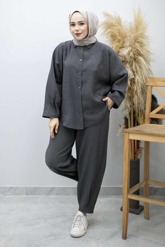 Oversize İkili Takım TSD260190 Füme - 3