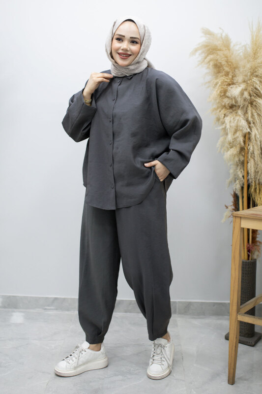 Oversize İkili Takım TSD260190 Füme - 5