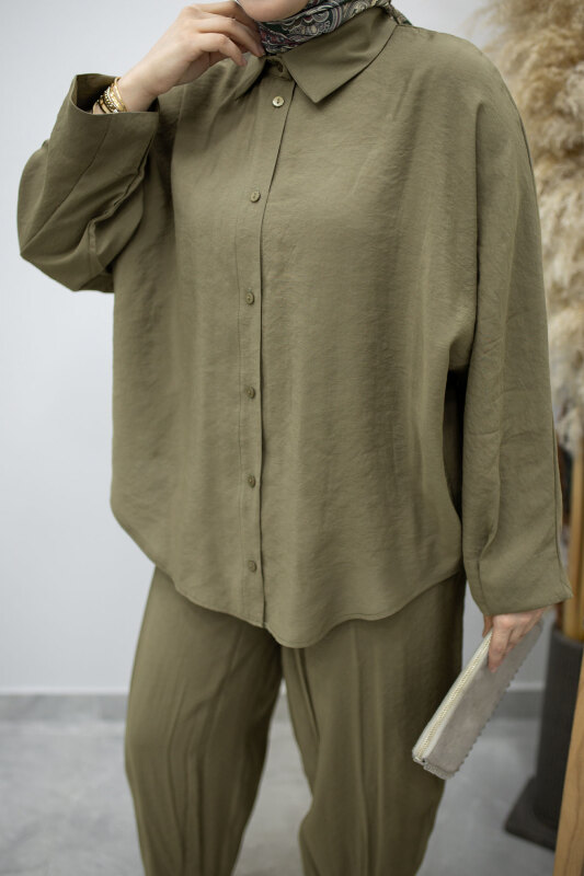 Oversize İkili Takım TSD260190 Haki - 4