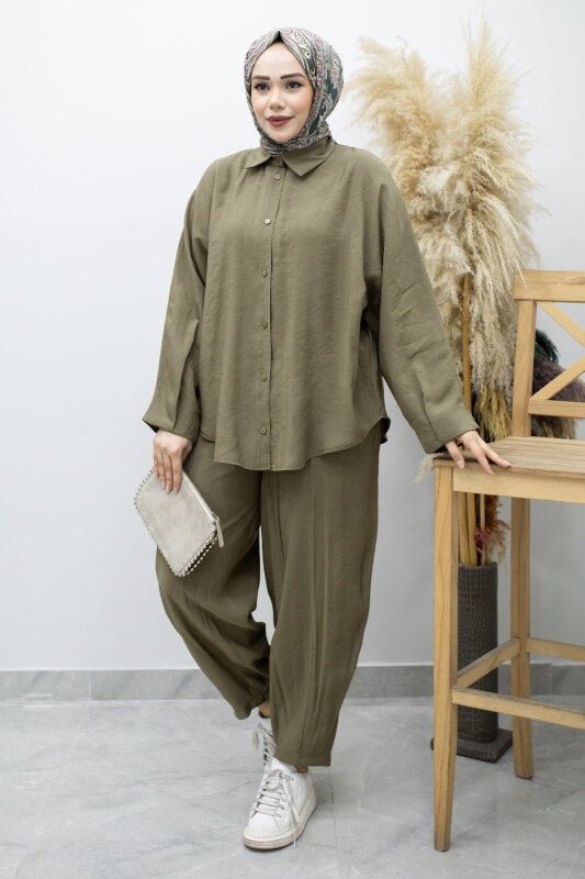 Oversize İkili Takım TSD260190 Haki - 5