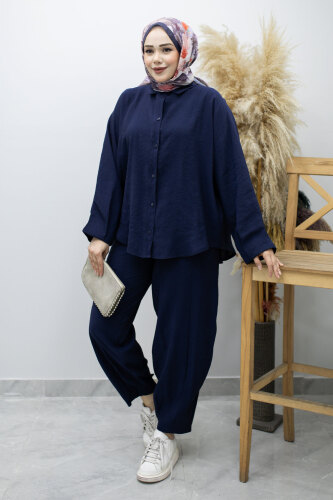 Oversize İkili Takım TSD260190 Lacivert 