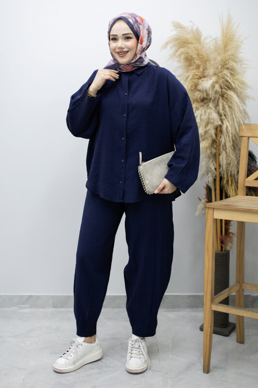 Oversize İkili Takım TSD260190 Lacivert - 3