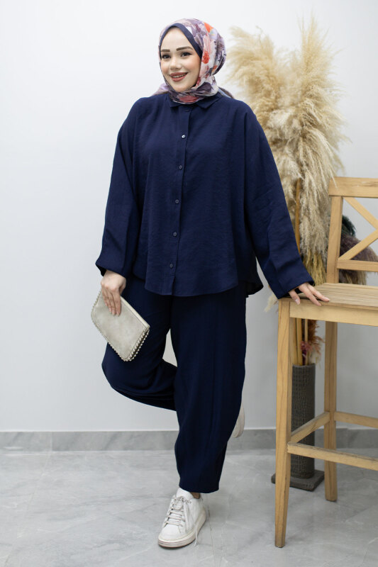 Oversize İkili Takım TSD260190 Lacivert - 5