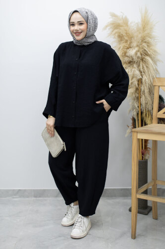 Oversize İkili Takım TSD260190 Siyah - 3