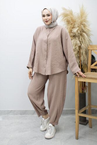 Oversize İkili Takım TSD260190 Vizon 