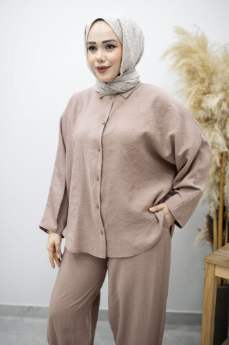 Oversize İkili Takım TSD260190 Vizon - 2