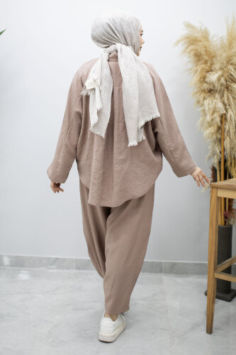 Oversize İkili Takım TSD260190 Vizon - 6