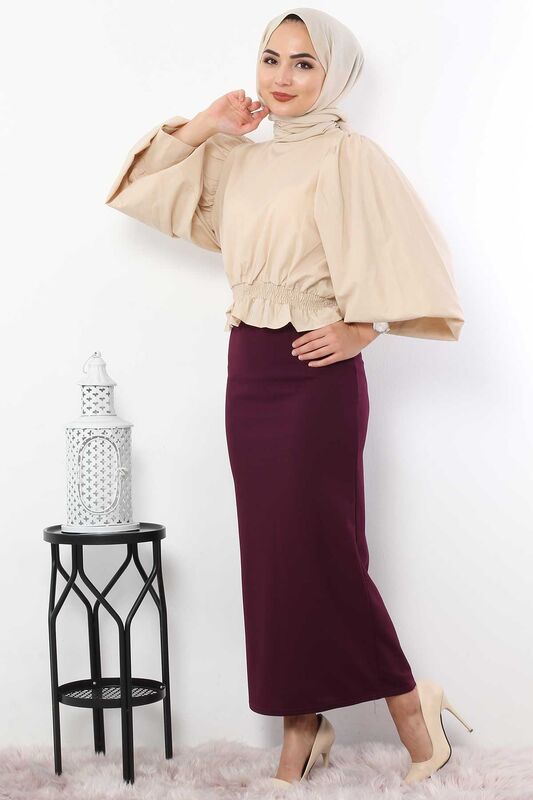 Pencil Skirt TSD0291 Plum - 4